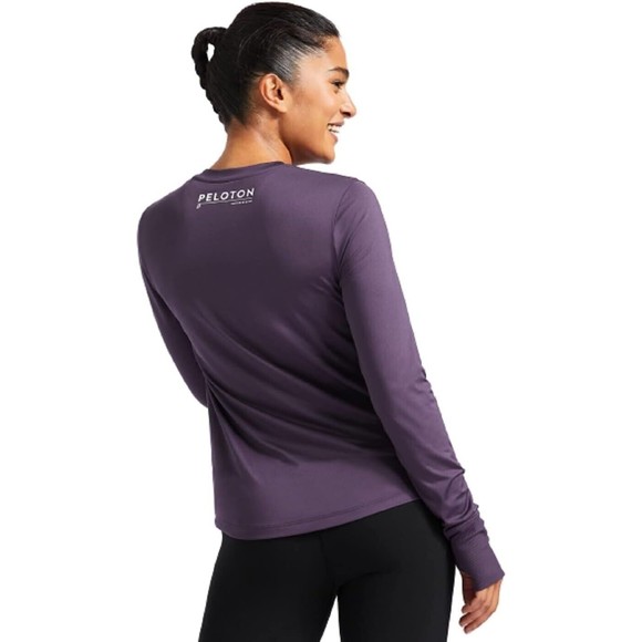 NWT Peloton Purple Women's Standard Warm Up Long Sleeve Shirt - L - Picture 2 of 3
